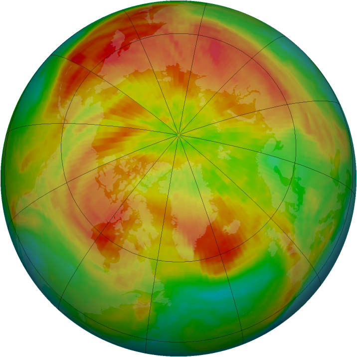 Arctic ozone map for 17 April 2004